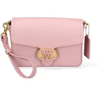 Marc Ellis Umhängetasche Damen PVC Rosa und Druckknopfverschluss Antique Pink and Gold UNICA 11x19x6.5 cm FLAT-BUBLE-OLD_ROSE_-_GOLD