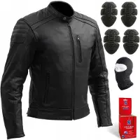 Broger Legend Motorradjacke Herren aus Büffelleder mit-Protektoren und verstärkten Nähten | Lederjacke Motorradlederjacke | EN 17092-3:2020 | 4XL