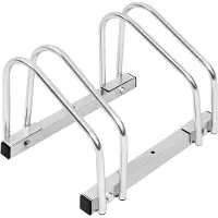 BellaFurn Fahrradständer aus Metall | Silber | 40x32x26 cm