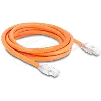 DeLOCK RJ45 Netzwerkkabel Cat.8.1 S/FTP 2 m bis 40 Gbps orange, 2 m, Cat8.1, S/FTP (S-STP), RJ-45, RJ-45, Orange