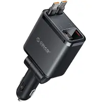 ORICO Twin Reach 45W USB-A + USB-C Kfz-Ladegerät mit zwei einziehbaren USB-C-Kabeln
