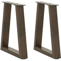 vidaXL Couchtischbeine V-Form 2 Stück Naturstahl 38x(42-43,3) cm Stahl