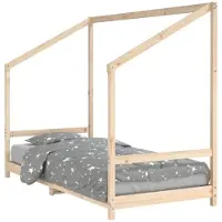 vidaXL Kinderbett 90x200 cm Massivholz Kiefer