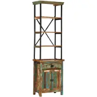 vidaXL Highboard 55x30x180 cm Altholz Massiv