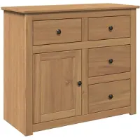 vidaXL Sideboard mit Schubladen PANAMA 93x40x80 cm Massivholz Kiefer