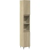 vidaXL Badschrank Sonoma-Eiche 30x30x190 cm Holzwerkstoff