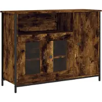 vidaXL Sideboard Räuchereiche 100x35x75 cm Holzwerkstoff