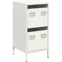 vidaXL Sideboard Weiß 35x39x73,5 cm Kaltgewalzter Stahl