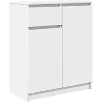 vidaXL Sideboard mit Schublade Weiß 71x35x84 cm Holzwerkstoff