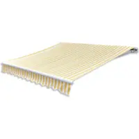 vidaXL Gelenkarmmarkise Motorisiert 600 cm Gelb/Weiß