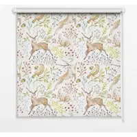 Tulup INNENROLLO - Fensterrollo - Rollo - 140x140 cm - Reh und Rothirsch