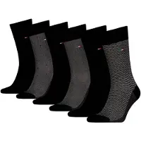 Tommy Hilfiger Socken , Herren, Gr. 43-46, schwarz, Obermaterial: 61% Baumwolle, 37% Polyamid, 2% sonstige Fasern, Socken Socken, mit Geschenkbox