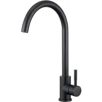 Benza Ibenzoa Küchenarmatur matt-schwarz, Einhebelmischer aus Edelstahl (SUS304), 360° schwenkbar, Hochdruck, 35 mm Keramik-Kartusche, 600 mm Schlauch