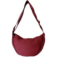 Benza Ibenzoa Halbmond-Umhängetasche aus Nylon 31 x 16 x 9 cm – verstellbarer Gurt, wasserabweisende Crossbody- & Hüfttasche für Damen & Herren