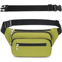 Benza Ibenzoa Moderne Uni-Gürteltasche – wasserdichtes, hochdichtes Gewebe, verstellbarer Gurt 80–170 cm, Zusatzriemen 60 cm, 4 Außenfächer + Rückfach, 180 g