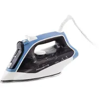 Rowenta EFFECTIVE 2, Trocken- & Dampfbügeleisen, Edelstahl-Bügelsohle, Schwarz, Blau, Weiß, Seite, Spitze, 122 mm, 286 mm