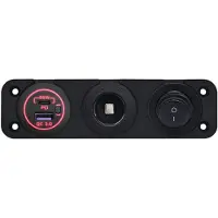 Proride 12-24V Auto-Ladegerät USB/USB-C 2 Ports 65W QC3.0 Rot