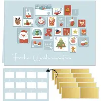 Sonstiges Rubbellos Adventskalender 2026 Karte DIN A4 zum Selbstgestalten für Kinder Erwachsene Paare Familie