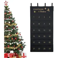 Sonstiges Hängender Adventskalender Stoff Schwarz 24 Taschen Weihnachten 2026