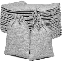 Sonstiges 24 Jutesäckchen Adventskalender zum Befüllen 2 Größen 13x17 cm + 10x14 cm Grau