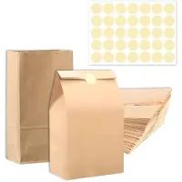 Sonstiges Kraftpapier Tüten 30 Stück 28x15x9cm Braun mit Aufklebern für Geschenke & DIY