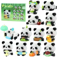 Sonstiges 12 Tage Adventskalender Mini Bausteine Panda 12er Pack