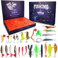 Sonstiges Angel Adventskalender 2026 Männer 24 Türchen Angelköder Set Weihnachtsgeschenk Angler