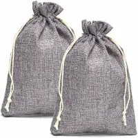 Sonstiges Jutesäckchen Geschenksäckchen Stoffbeutel 17 x 23 cm Grau 15 Stück