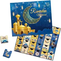 Sonstiges Ramadan Adventskalender 30 leere Boxen Blau Eid Mubarak Countdown Geschenkbox