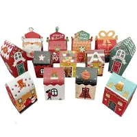 Sonstiges Adventskalender zum Befüllen, 24 Stück DIY Weihnachts-Geschenkboxen Karton zum Basteln Deko