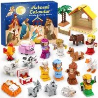 Sonstiges Krippen Adventskalender 2026 Kinder – 24 Tage Weihnachts Countdown Blöcke, ABS, wiederverwendbar
