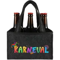 Sonstiges Männerhandtasche Bier Filz 6 Flaschen 24x15x15cm Karneval Zubehör