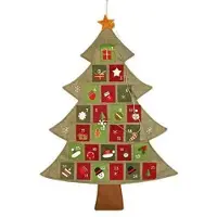 Sonstiges Adventskalender Weihnachtsbaum Filz Countdown für Zuhause Klassenzimmer Wandbehang