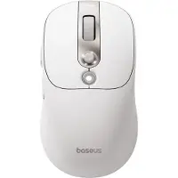Baseus Kabellose Computermaus Editor mit integriertem 800-mAh-Akku und Batteriestatusanzeige – weiß