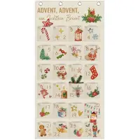 Sonstiges Adventskalender Stoff Wandkalender zum Befüllen 24 Taschen Hängend Deko 120x60cm