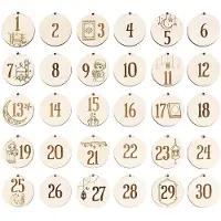 Sonstiges Ramadan Kalender 30 Holzplättchen DIY Dekoration Eid Mubarak Adventskalender Holz
