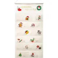 Sonstiges Adventskalender zum Befüllen aus Stoff 100 x 50 cm mit 24 Taschen
