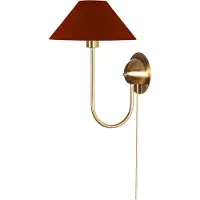 Globen Lighting Wandlampe IRIS, burgunderrot Höhe 32 cm