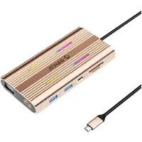 ORICO XDR 12-in-1 RGB USB-C Dockingstation (USB-A, USB-C PD, 100 W, 2x HDMI 4K 60 Hz, VGA,