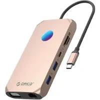 ORICO XCR 12-in-1 RGB USB-C Dockingstation mit 3x USB-A 3.1, 1x USB-A 2.0, 1x USB-C PD 100W, 1x USB-C 3.1