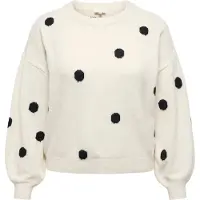 ONLY Carmakoma "CARRICA LS DETAIL O-NECK KNT" Materialmix, normal geschnitten
