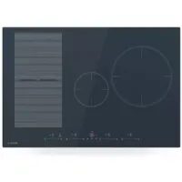 Klarstein Delicatessa 77 Flex Induktionskochfeld – 4-Zonen-Einbaukochfeld, 7.500 W, Flexizone, Thermoboost, Kindersicherung, Timer, Glaskeramik Anthrazit, 77-cm-Design