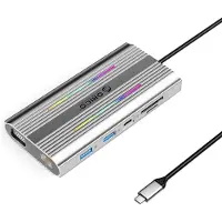 ORICO XCR 12-in-1 RGB USB-C Dockingstation mit 3x USB-A, USB-C PD, 100W HDMI