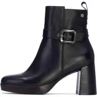 Carmela für Damen. 16253304-NEGRO Lederstiefeletten 162533 schwarz (36), Wohnung, Reißverschluss, Lässig