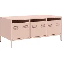 vidaXL Couchtisch Rosa 101,5x50x43,5 cm Kaltgewalzter Stahl