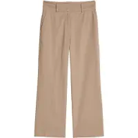 Marc O'Polo Webhose "MEA STRAIGHT", Damen, Gr. 42, N-Gr, beige (earthy taupe), Web, Obermaterial: 96% Baumwolle, 4% Elasthan, unifarben, knöchelfrei, Hosen Webhose, aus Stretch-Baumwolle