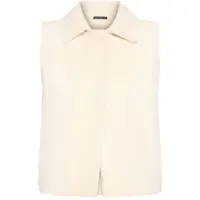 Betty Barclay Strickjacke "Strickweste mit Kragen", Damen, Gr. 48, weiß (creme), Strickjacken Strickjacke