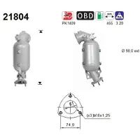 As Katalysator 21804 für OPEL