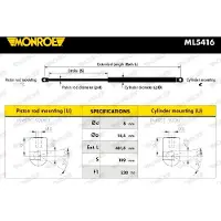 Monroe Gasfeder, Koffer-/Laderaum 11356410 für FORD
