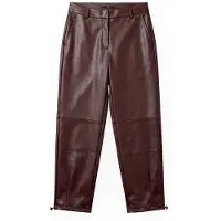 Zero Kunstleder-Hose mit Reißverschluss in Black Coffee | Gr.: 36